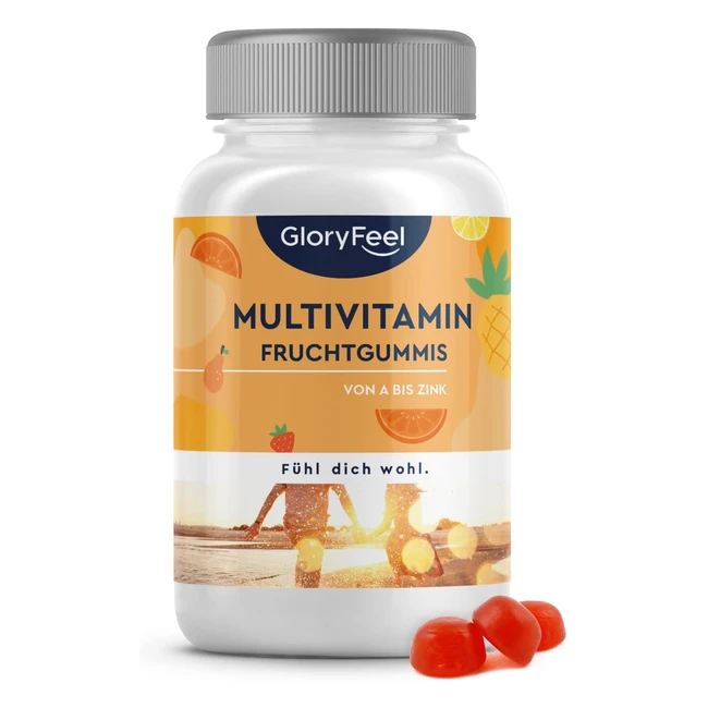 Multivitamin-Fruchtgummis für Kinder und Erwachsene mit Premium K2VITAL Vitamin C D B12 Biotin Zink - Laborgetestet in Deutschland