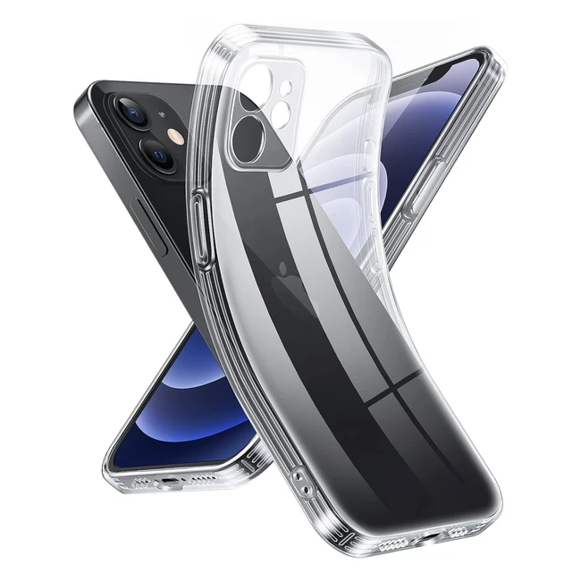 Custodia Trasparente per iPhone 12 - Protezione Fotocamera - Ultra Sottile e Leggera