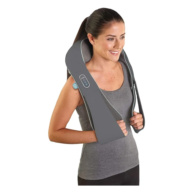 HoMedics Gel Massage Shiatsu Back Neck Shoulder Massager with Heat - Deep Tissue 3D Kneading Pillow - Adjustable Intensity - Muscle Relief