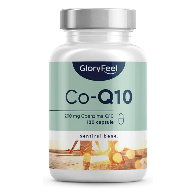 Coenzima Q10 200 mg - Integratore Antiossidante - 120 Capsule