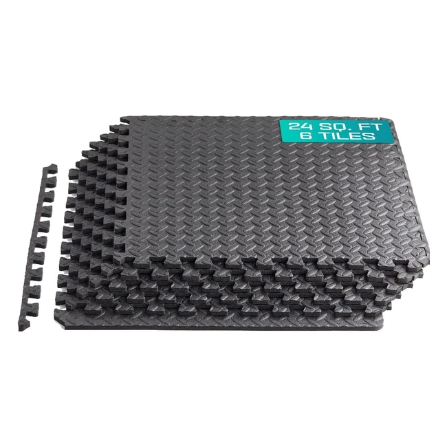 Yes4All Interlocking Exercise Foam Mats - Gym Equipment - Reference #12345 - Soft and Durable