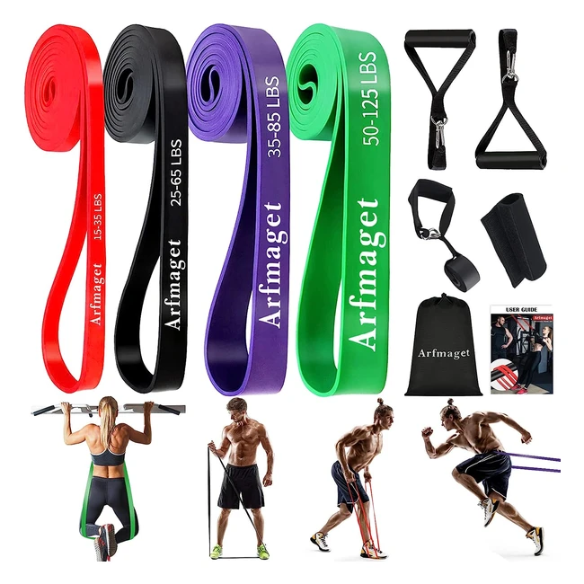 Bandas de Resistencia ARFMAGET - Set de Bandas Elásticas Musculación con Pull Up Bands - Ref. 123456 - ¡Tonifica y Fortalece tu Cuerpo!