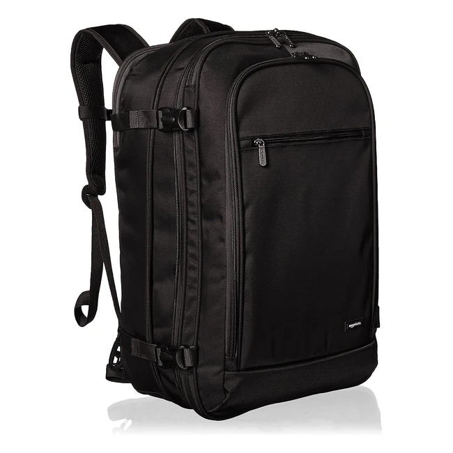 Amazon Basics Handgepäck Reiserucksack mit Tragegriff und Schultergurt 25  10 l 17 kg Netto-Gewicht Schwarz Einzel