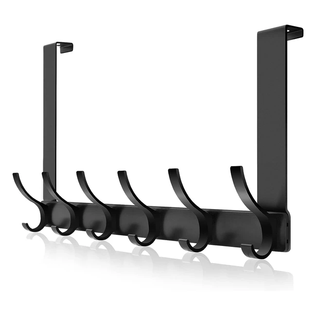 Risemart Over Door Hanger 185cm - Heavy Duty Aluminum - 12 Hooks - Hang Clothes
