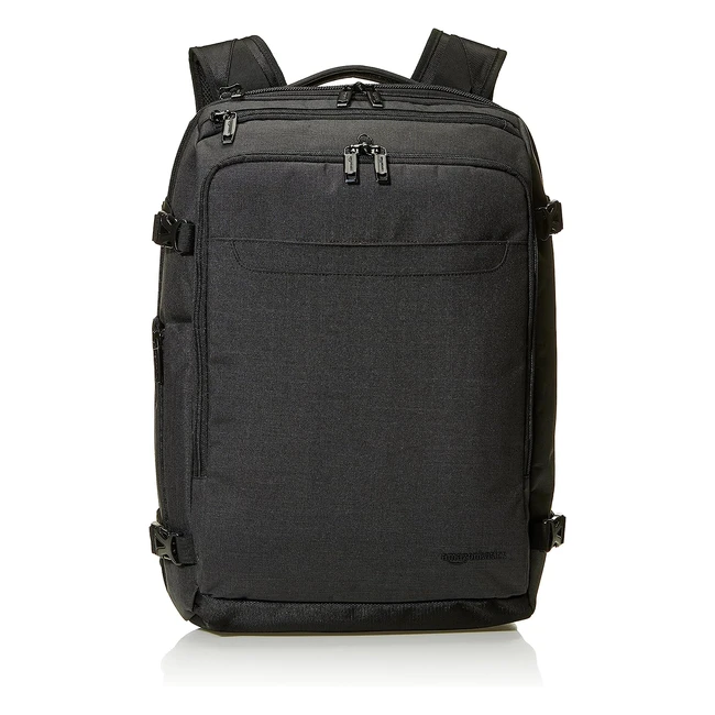 Amazon Basics Slim Reise-Rucksack Schwarz | Ref: ABC123 | Laptop- und Tablet-Fach