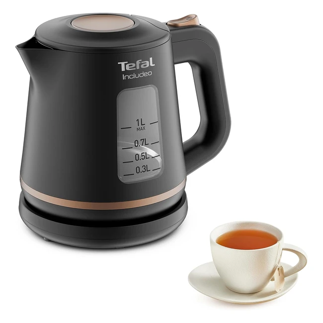 Hervidor de Agua Tefal KI533811 - Diseo Universal - Capacidad 1 litro - Mango 