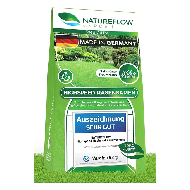 Premium Rasensamen schnellkeimend 10kg - Made in Germany