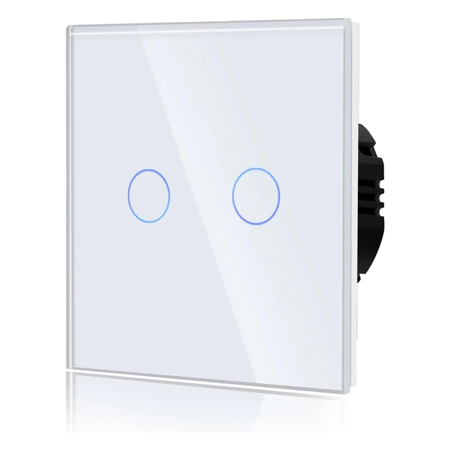 Interrupteur Tactile Bseed Compatible avec Lumire LED - Plaque en Verre Tremp
