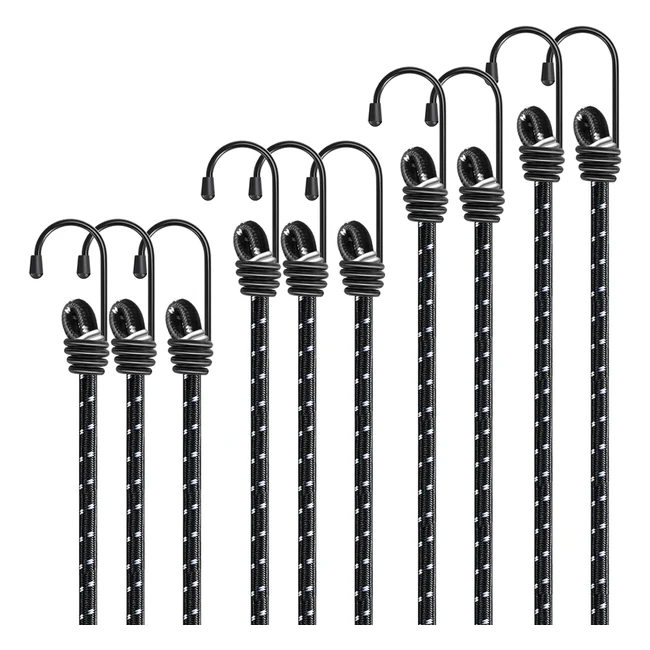 Cuerdas elásticas resistentes Kiprim 80cm - Paquete de 10