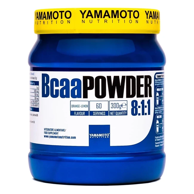 BCAA 811 300 gr - Yamamoto Nutrition - Integratore Alimentare Aminoacidi Ramificati - Gusto Arancia Limone