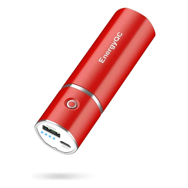 EnergyQC Mini Power Bank 5000mAh - Fast Charge, Compact & Portable - Compatible with iPhone, Samsung, Xiaomi - #PowerBank #PortableCharger