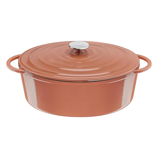 Tefal LOV Oval Casserole Dish 34cm Non-Stick Induction Cast Iron 72L