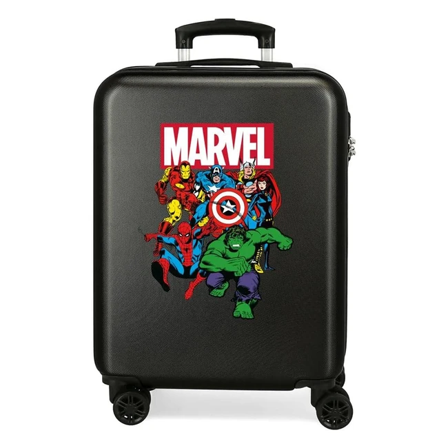 Marvel Avengers Sky Avengers Black Cabin Suitcase 38x55x20cm Rigid ABS Combination Lock 34L 26kg 4 Double Wheels Hand Luggage
