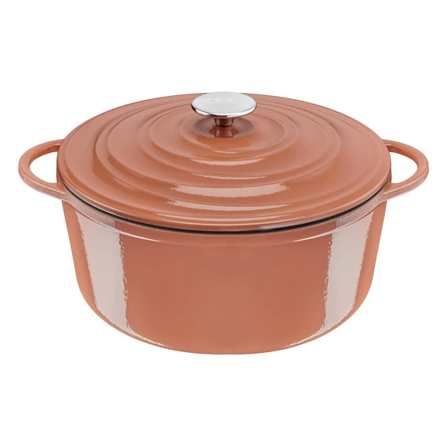 Tefal LOV Casserole Dish 29cm Non Stick Induction Cast Iron 7.4L - Healthy Cooking Guaranteed