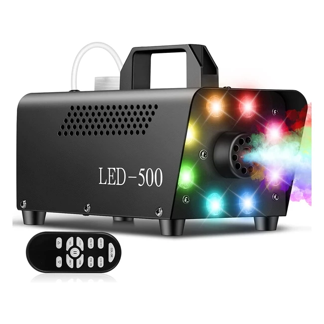 Machine  fume tlcommande 500W avec 8 LED lumineuses pour Halloween No
