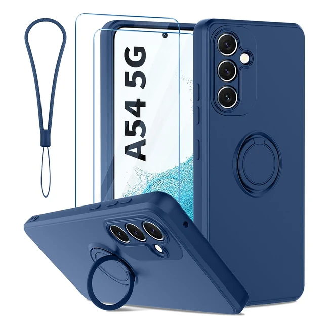 Coque protection caméra Samsung Galaxy A54 5G - Support de bague et verre trempé - Haute qualité silicone mince