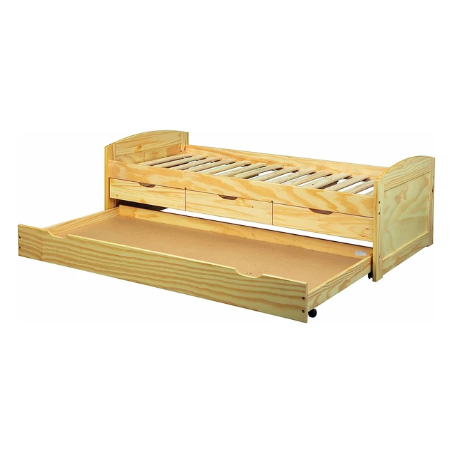 Letto Estraibile Multi Funzione in Pino Massiccio - Inter Link