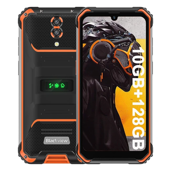 Blackview Android12 Téléphone Portable Incassable BV7200 10Go 128Go SD 1To 50MP 8MP Helio G85 HD 5180mAh 18W Smartphone Incassable
