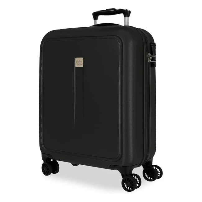 Roll Road Cambodia Cabin Suitcase Black 40x55x20cm ABS 37L 4 Wheels