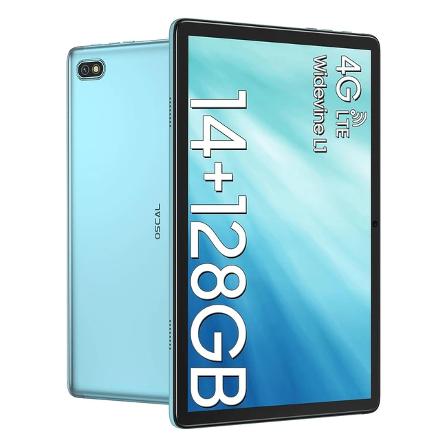 Tablette Android 12 Oscal 101 pouces 14Go RAM 128Go ROM 1To TF Octa-Core FHD 1920x1200 4G Dual SIM WiFi Caméra 13.8MP 6580mAh GPS Widevine L1 OTG Face ID