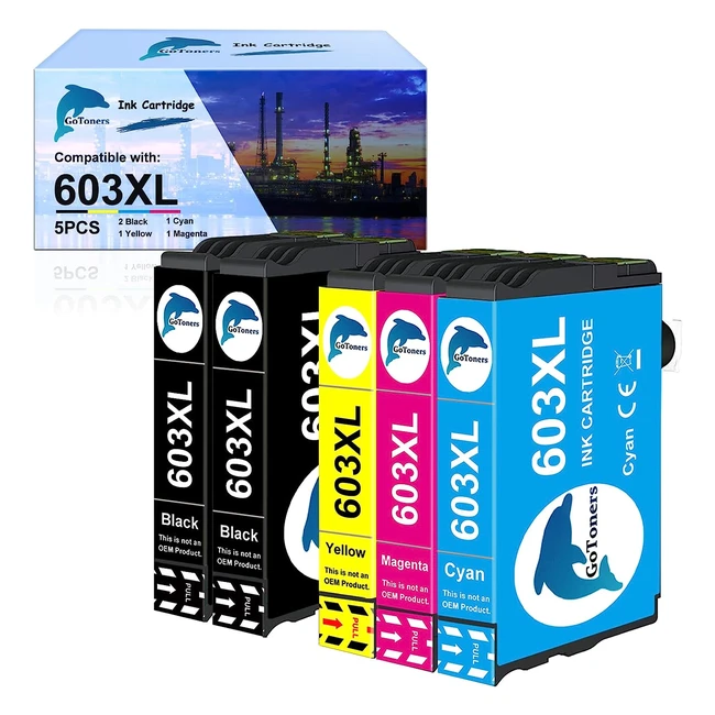 Lot de 5 cartouches d'encre XL compatibles Epson 603 603XL