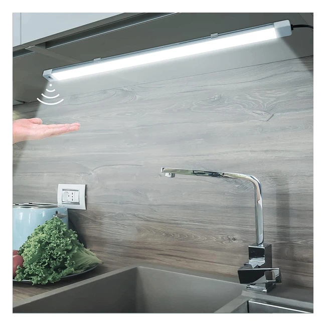 Luxjet Éclairage LED Cuisine Sous Meuble 60cm - Blanc Chaud - Détecteur de Mouvement