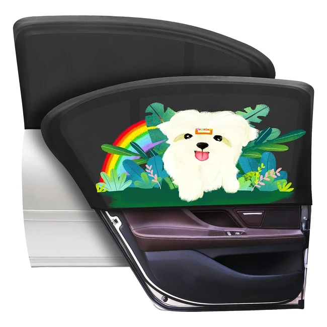 Pare-soleil voiture Pluworks, protection UV, motif animal, taille XL