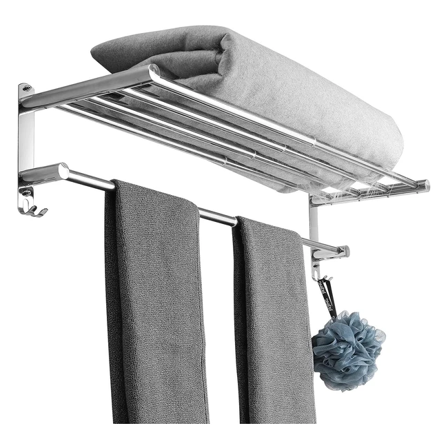 Toallero de Acero Inoxidable 304 Fuerte Adhesivo 3M - Ahorro de Espacio - 2 Estantes