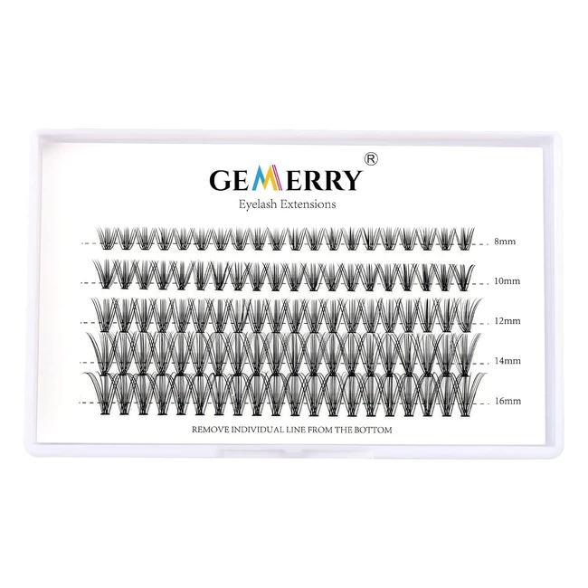 Extensiones de Pestañas Individuales 100pcs Cluster 20D 007D Curl 816mm Mix Pestañas Volumen Ruso