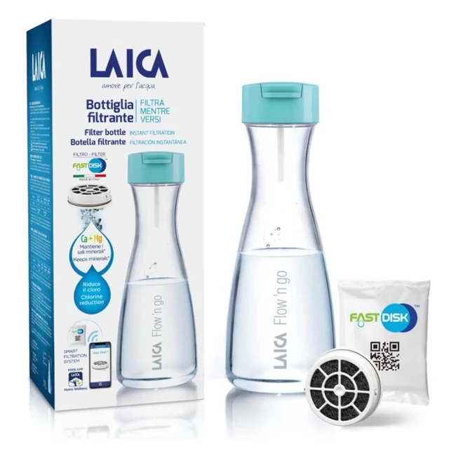 Botella de Filtración Instantánea Laica B01BA - 1L - Filtro Azul Claro - Referencia: 1FIL-120L