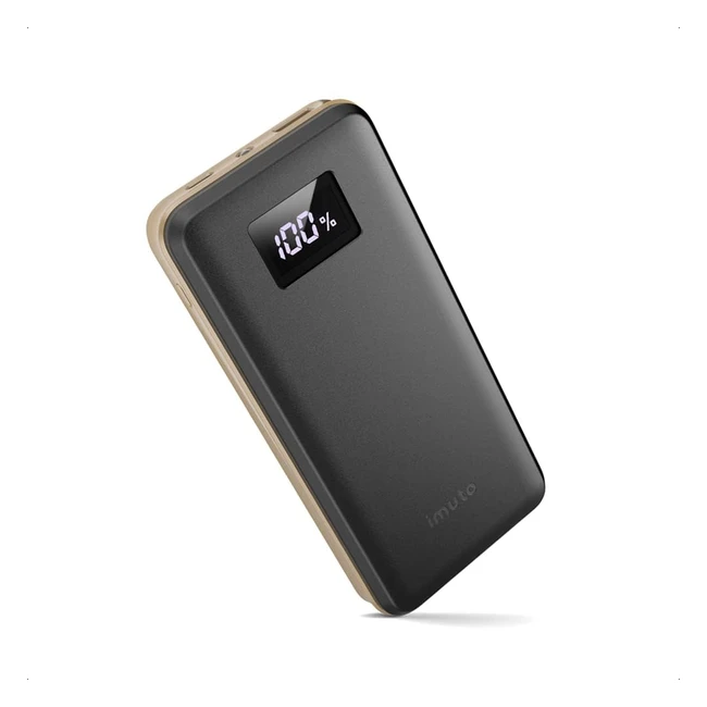 Batterie Externe Imuto 20000mAh 225W Power Bank - Charge Rapide - USB C PD30 QC40 - LED Affichage - Electric Torcy - iPhone 14/12 - Huawei - Tablet - Noir