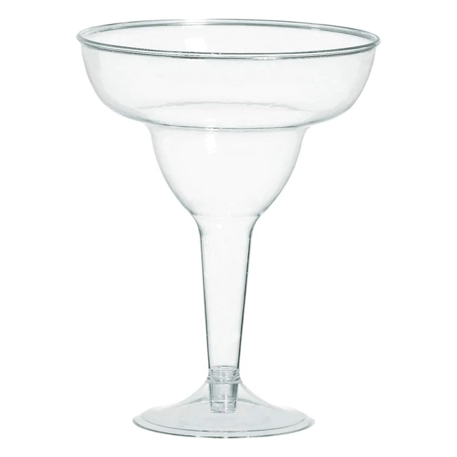 AMSCAN Clear Hard Plastic Margarita Glasses - 11oz - 20 pcs