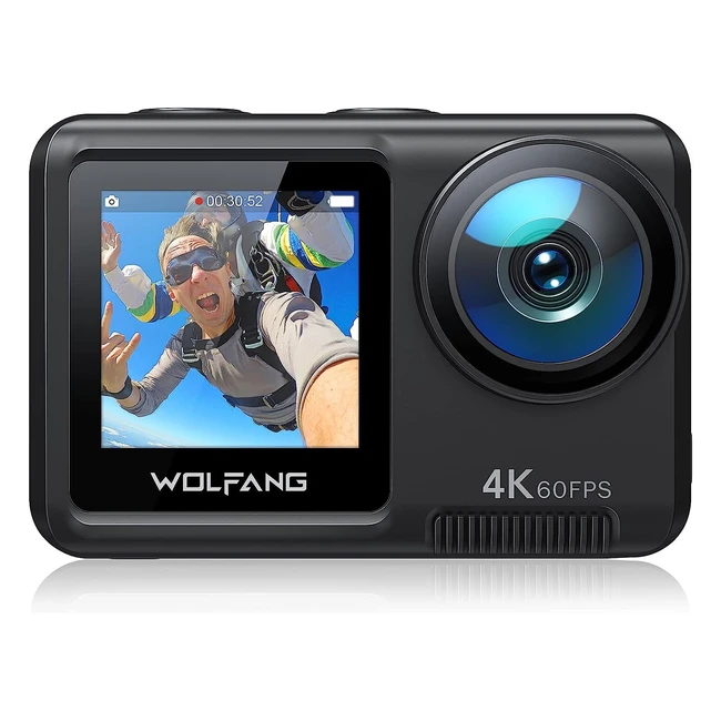 Wolfgang GA420 Action Cam 4K 60fps Unterwasserkamera WiFi 10m wasserdicht ohne G