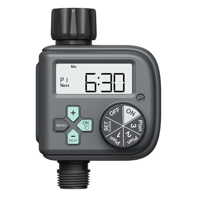 Rainpoint Water Timer - 3 Programs Rain Delay Waterproof - Garden Lawn Pool
