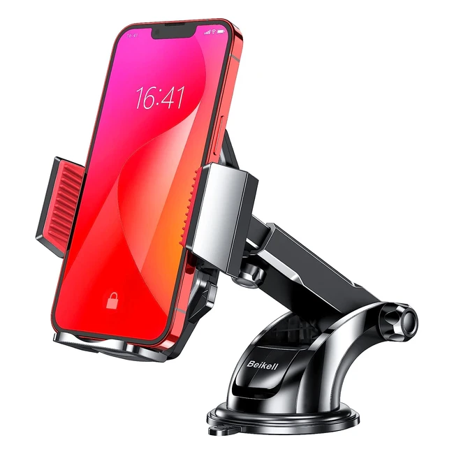 Beikell Handyhalterung fürs Auto, KFZ Handy Halterung, 360° drehbar, iPhone 14/14 Plus/14 Pro/Pro Max/12/11, Galaxy, Huawei, rot