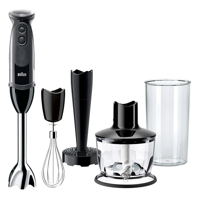 Braun Multiquick 5 MQ5237BK Hand Blender Mixer - BPA-Free Plastic Beaker - Dishwasher Safe - Splash Control - Black