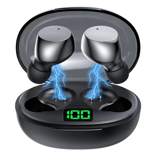 Écouteurs Bluetooth sans fil Oreillettes Bluetooth 53 avec HiFi Stéréo, Réduction de bruit, Microphone, Contrôle tactile, Étanche IP7, 36h de lecture - iOS Android