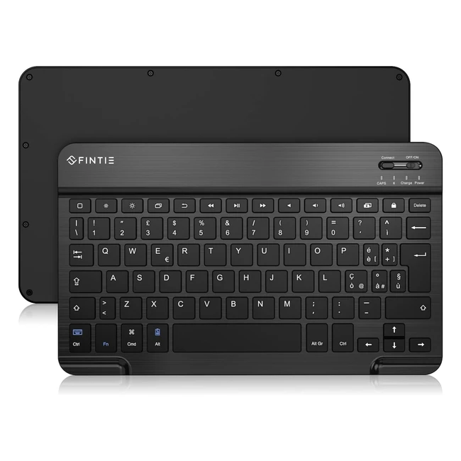 Fintie 10 Tastiera Wireless Bluetooth per iPad 10.2, iPad Pro, iPad Air e Android - Nero
