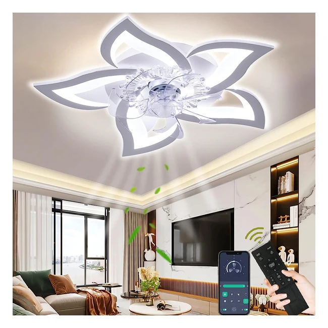 Wildcat Ceiling Fans with Lights - Modern LED Dimmable Ceiling Light with Fan and Remote Control - Quiet Creative 5 Lights Design