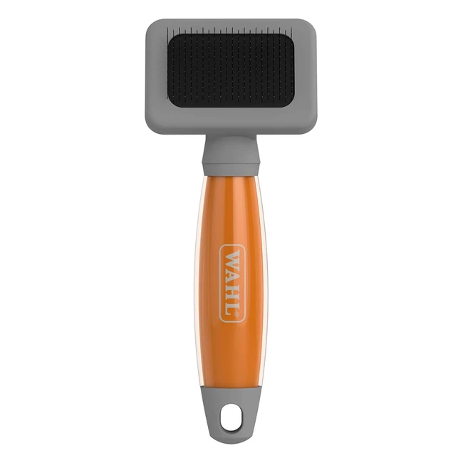 Professional Wahl Small Slicker Brush for Dogs and Cats - Grooming Tool with Gel Handle - Removes Tangles and Matting