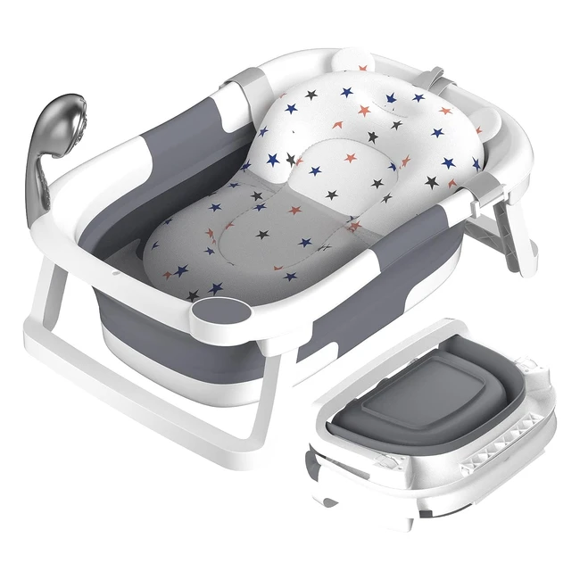 Foldable Baby Bathtub - RABB 1st - Portable  Multifunctional - Non-slip Mat  D