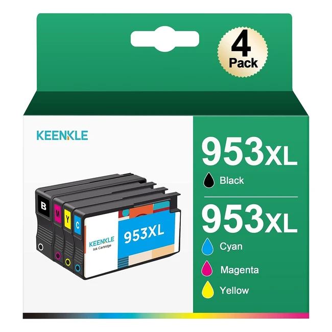 Pack de 4 cartouches d'encre compatibles HP 953XL pour OfficeJet Pro 7740 8710 8715 8718 8719 8720 8725 8730 8740 8218