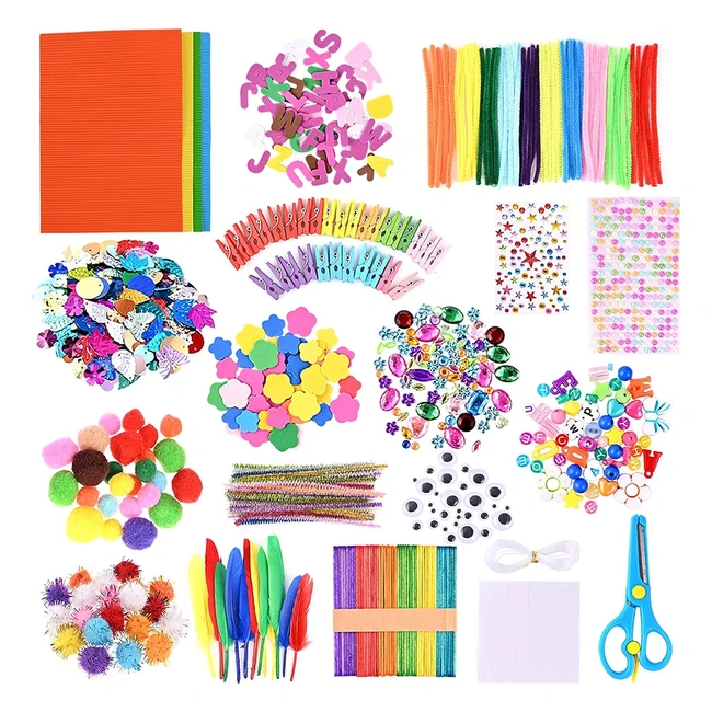 Goldge 1126pcs Bricolage Enfant Pipe Cleaners Crafts Set Loisirs Creatif DIY Activites Manuelles