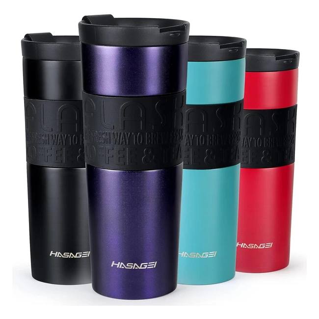 Hasagei Travel Mugs - Insulated Coffee Mug with Leakproof Lid - BPA-Free - 600ml