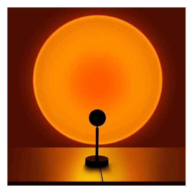 Lampe coucher de soleil Zeyxinh - Projecteur de chambre LED 180° rotation - Charge USB - Idéal pour photographie et décoration de chambre