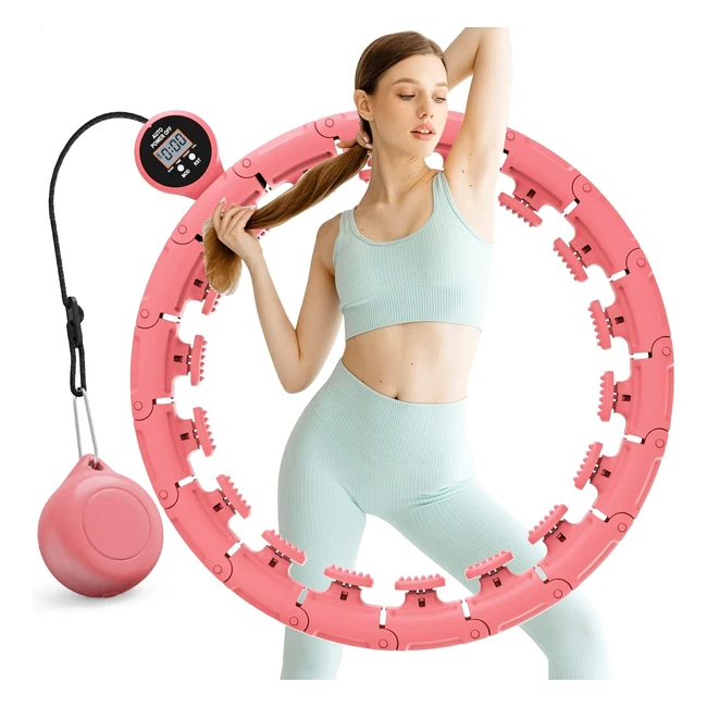 fivangin Weighted Hula Hoops - Detachable with Weight Ball Counter - Adjustable Size - Fitness and Exercise for Adults Beginners