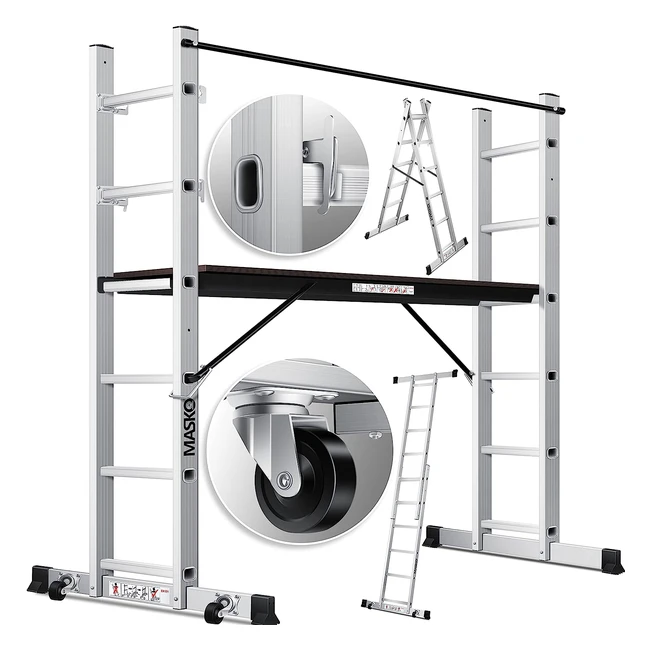 Andamio de aluminio MASKO Alu Escalera 150kg