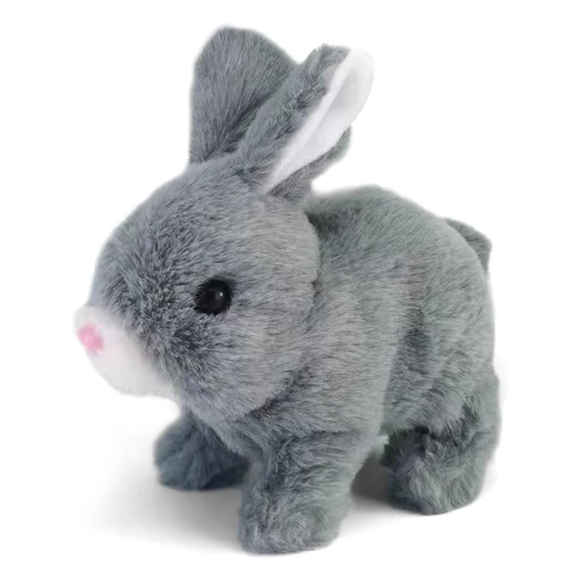Walking Rabbit Toy for 16 Year Old - Interactive & Plush - Perfect Gift for Boys and Girls - Grey