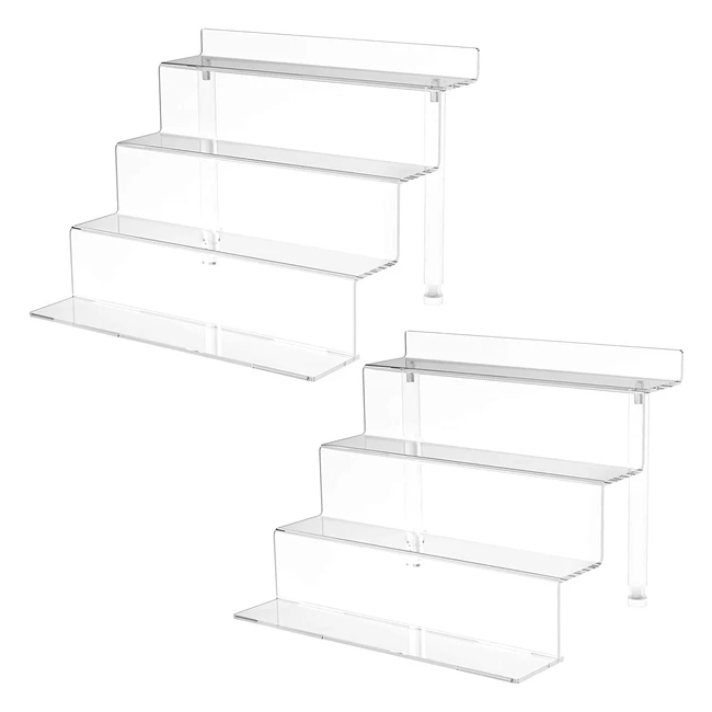 Janaden Acrylic Display Stands - Perfume Organizer  Pop Figures Shelf - Clear 