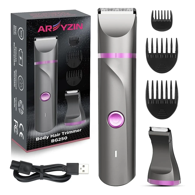 2 en 1 Tondeuse Femme Intime - Sans Douleur - Rasoir Electrique Rechargeable - Lames en Céramique - Utilisation Humide et Sèche